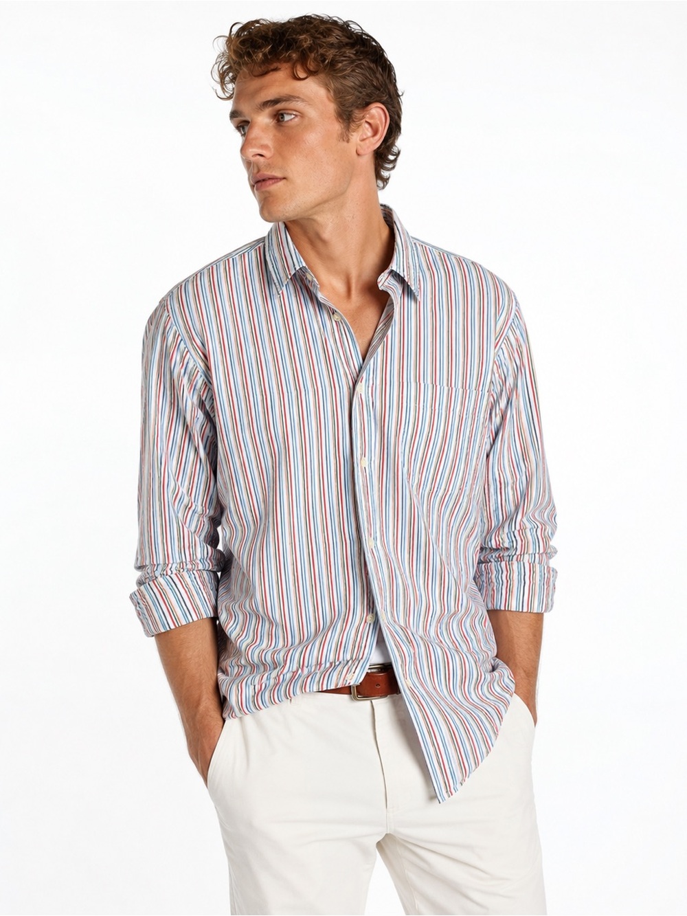 J. Crew Vintage Multicolor Stripe Button Down Shirt Preppy